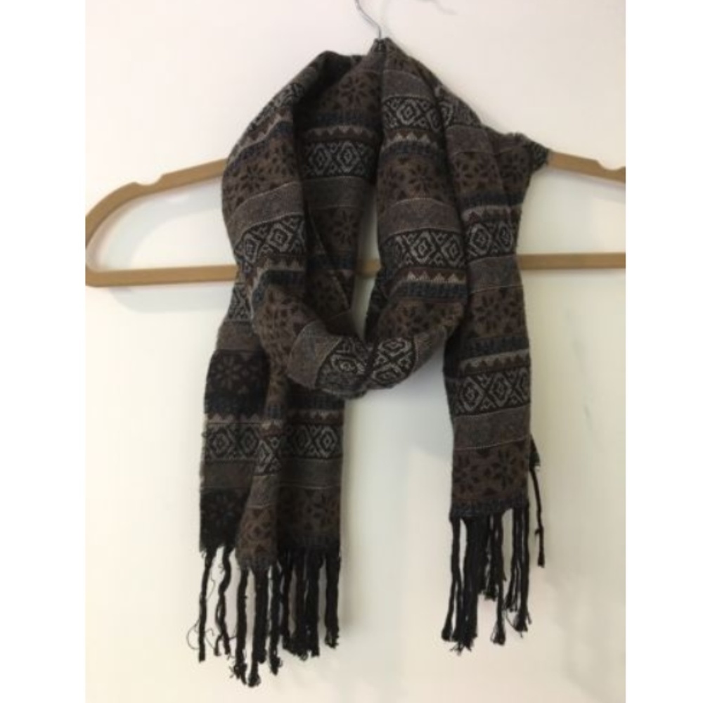 Tribal Aztec Southwest Print Scarf with Fringe